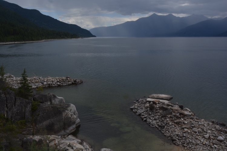view of lake from glass house